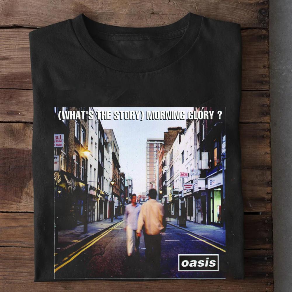 What s The Story Morning Glory Oasis Band Горячая Футболка Полный Размер S-5XL FH258 Унисекс Футболка S