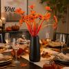 All Occasion Gift for Her Autumn Artificial Flowers Bouquet, Realistic Plastic Floral Arrangement with Layered Quirky Fun Decor Living Room Leaves And