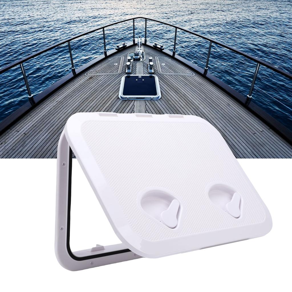 Marine Deck Access Hatch 17.3x12.4in 180° Openning Heavy Duty Non Slip Rectangular Boat Deck Hatch Lid Marine Deck Access Hatch