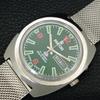JAPAN VINTAGE RICOH R31 AUTOMATIC MENS GREEN COLOR DIAL WATCH a707742-1