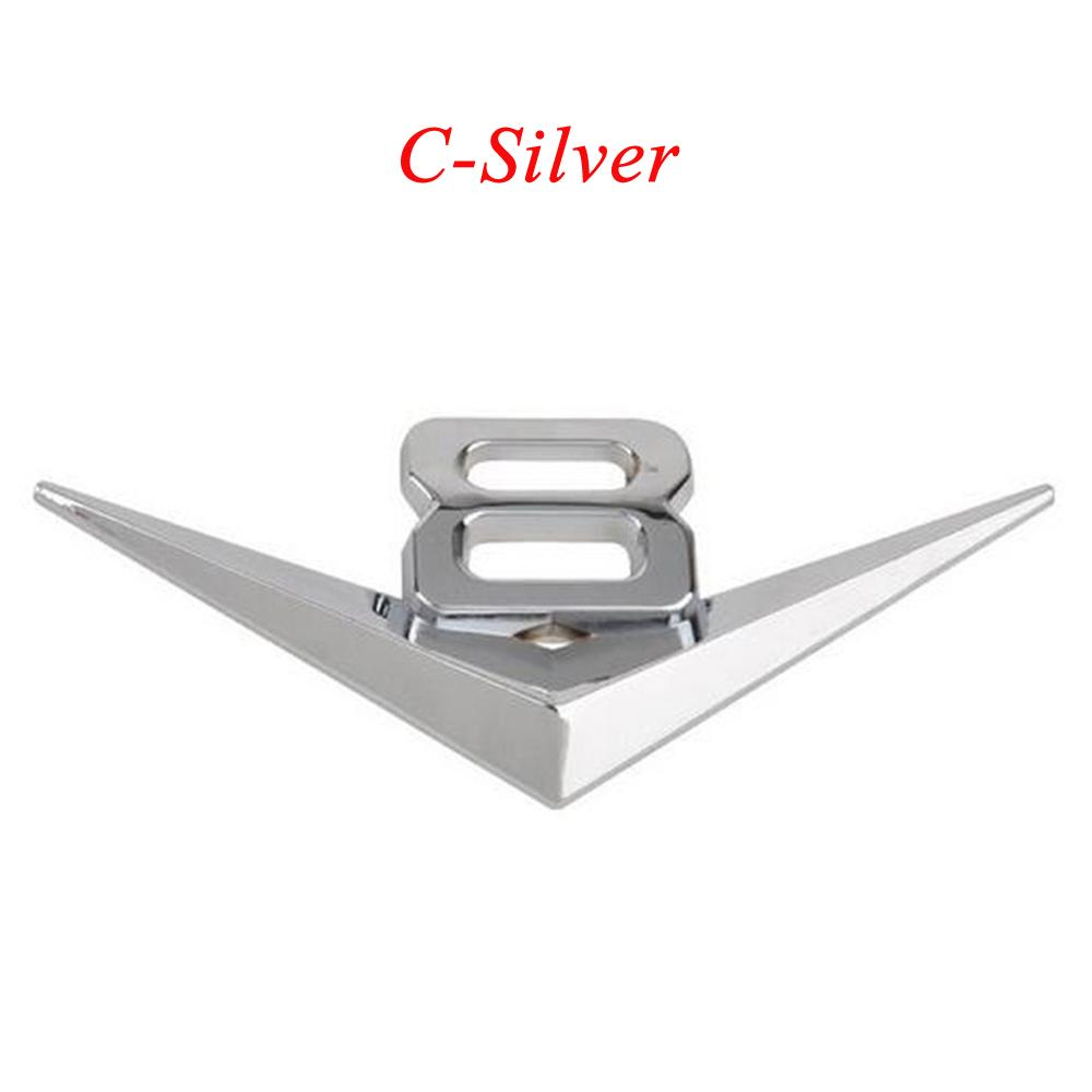 1Pcs 3D Metal Car Decoration Decal Metal Self Adhesive V6 V8 V12Truck Car Badge Emblem Sticker for Universal Cars