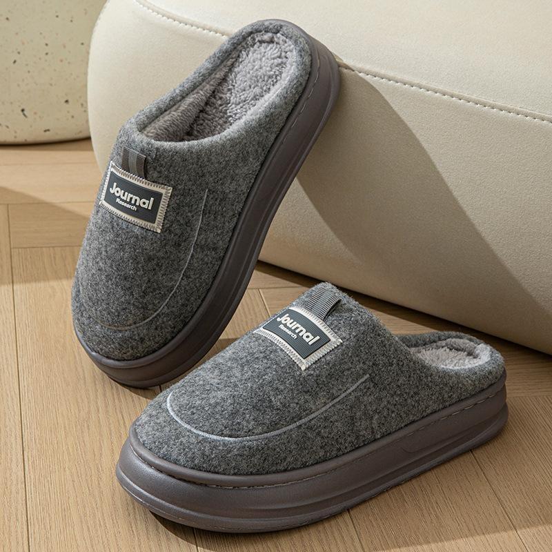 Fuzzy House Slippers Men Comfy Memory Foam Lightweight Fashion Couple Shoes Winter Warm Plush Casual Slippers