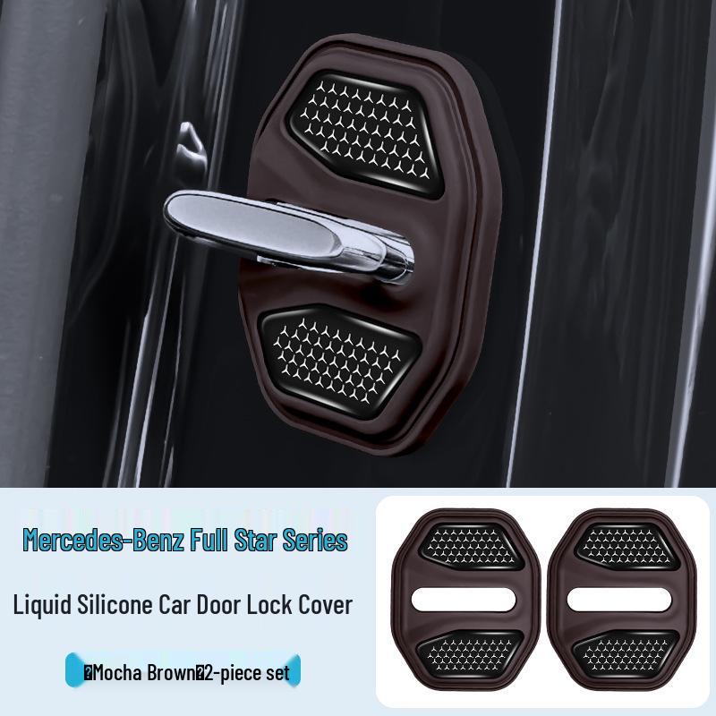 Universal Car Door Lock Shock Absorption Protective Cover for Mercedes-Benz, BMW, Haval, Hongqi, Maserati, Maybach, Jeep
