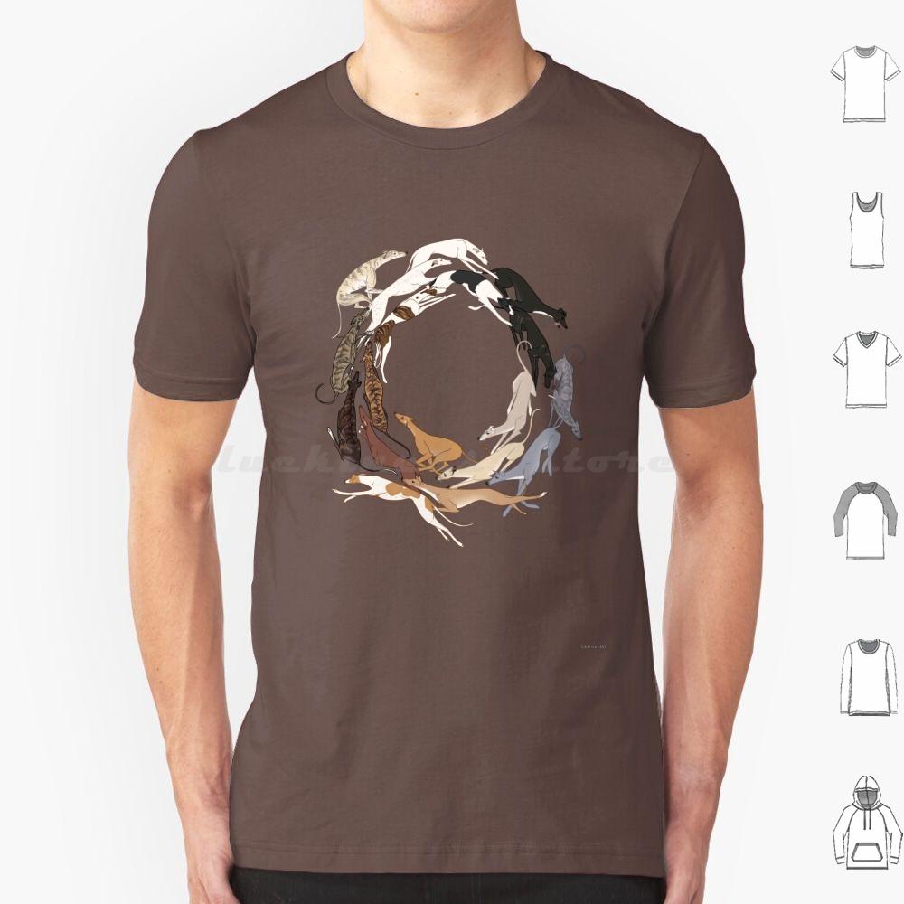 The Greyt Hound Romp T Shirt 6xl Cotton Cool Tee Greyhound Hound Sighthound Galgo Lurcher Whippet Italian Greyhound Dog Brindle