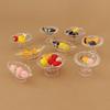 Doll House Simulation Mini Transparent Fruit Tray Decoration Pieces Fruit Food Play Accessories