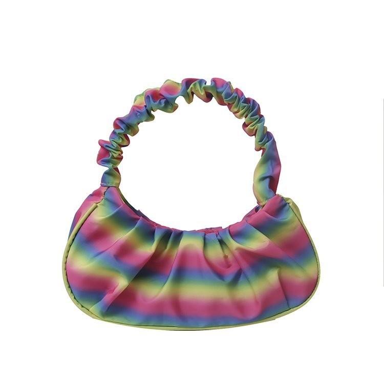 

Fashionable New Pleated Shoulder Bag Stylish Casual Velvet Handheld Tote For Women