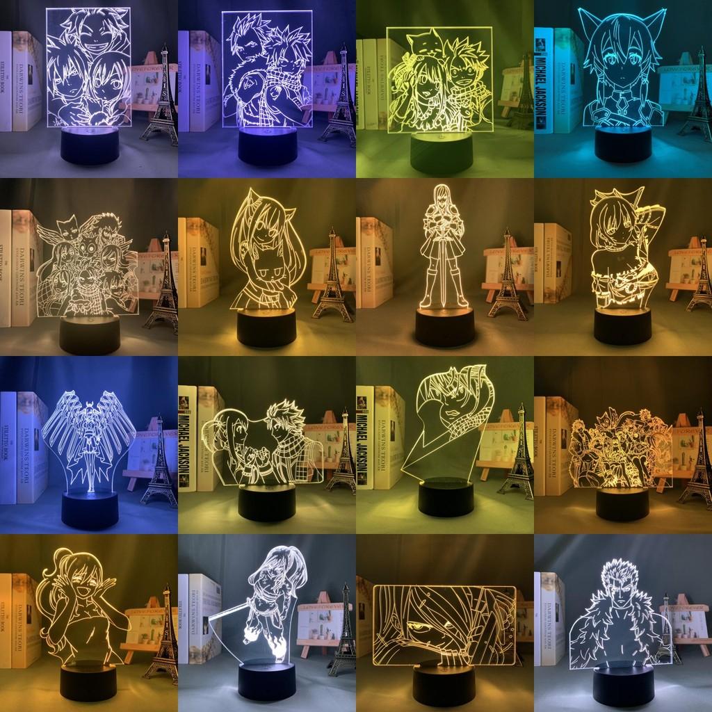 Night 3d Lights Boys Girls Fairy Tail Action Figure Fairy Lamp 16 Remote Colors