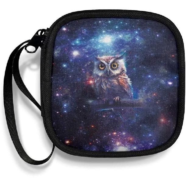 Mushrooms and Moon Carrying Earphone Case Pouch Storage Bag Holder-Earbud Case Headphones Storage Bag Pouch for Headphone, Bluetooth