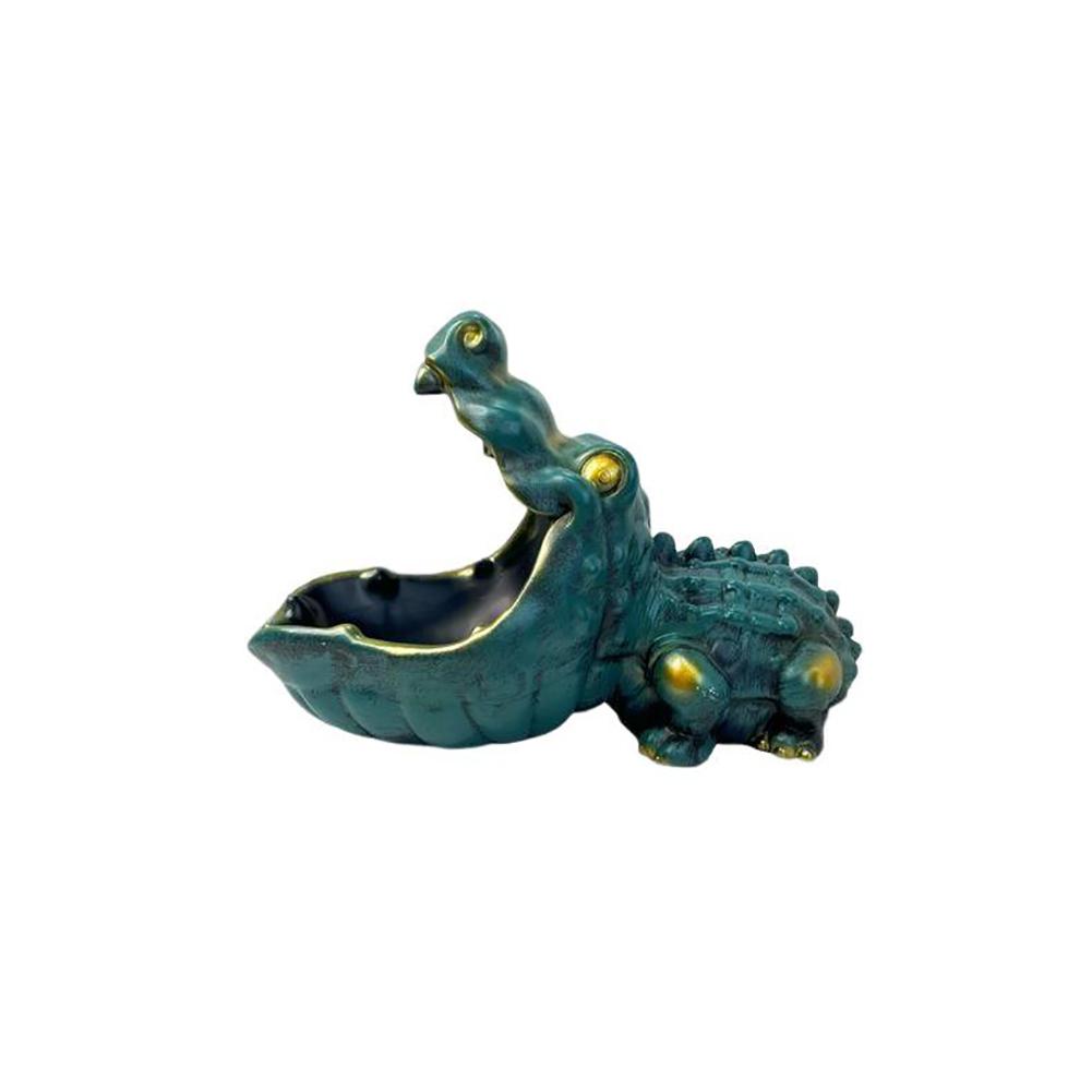 Alligator Statue Key Bowl, Fun Animal Statue Decorative Candy Bowl, Resin Animal Sculpture Desktop Ornament For Entrance Cabinet Home Decoration