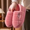 New cotton slippers large size autumn and winter warm indoor household soft sole non-slip plush thick sole cotton shoe bag heel