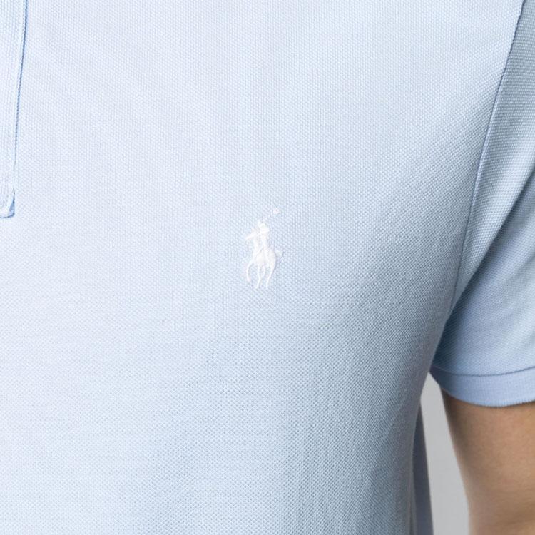 Polo Ralph Lauren Logo Embroidered Short Sleeve Polo Shirt Men tops Light-Blue 710795080-016