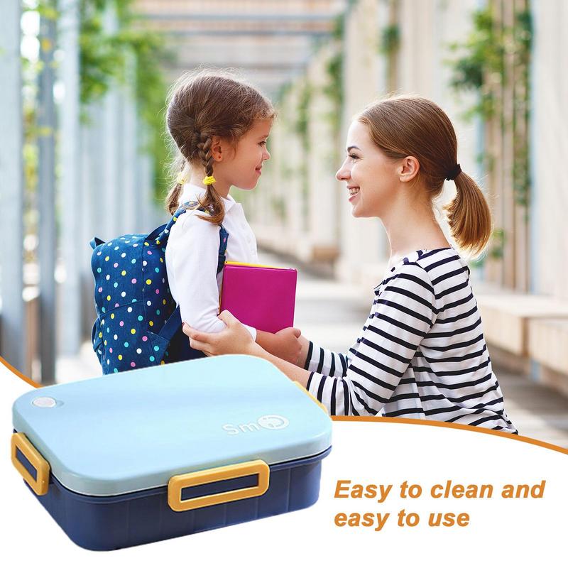 Stainless Steel Lunch Box Stainless Steel Leakproof Food Containers Large Capacity Food Storage Compartment Prep Lunchbox For