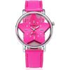 ZooooM Star Design Analog Quartz Watch with Faux Leather Band for Men and Women, Rose Color
