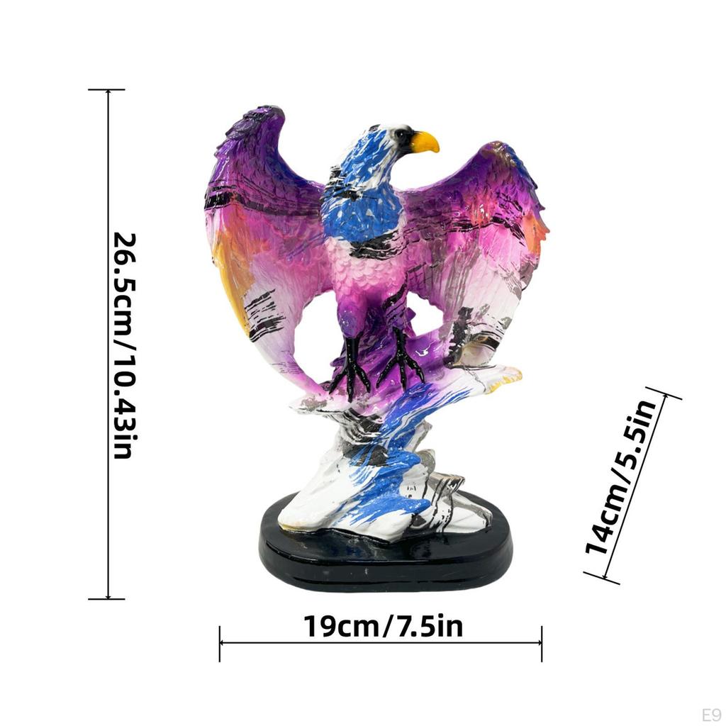 Eagle Sculptures Resin Statue Animal Figurine Tabletop Ornament for Desk Bedroom