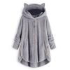 Cozy Cat Ear Women's Winter Warm Fleece Hoodie Hooded Coat For Casual Comfort