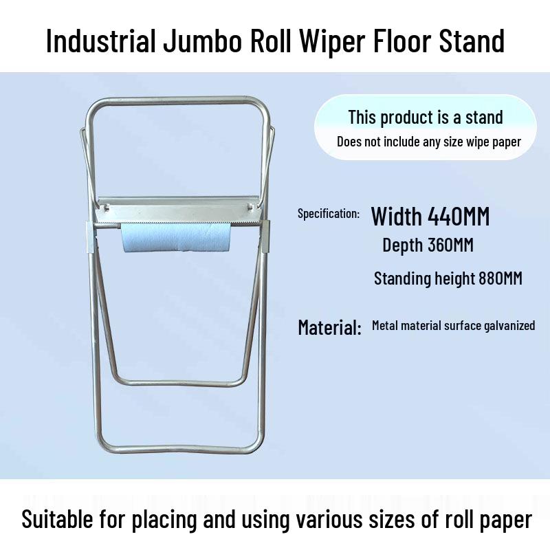 Industrial Dust-Free Oil-Absorbent Wiping Paper - Large Roll, Blue & White Non-Woven Fabric