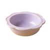 Baizihuahu Pet Ceramic Bowl with Flower Lace, Stable Base Acrylic Stand, Anti-Tip Design Dish for Cats And Dogs Food Water