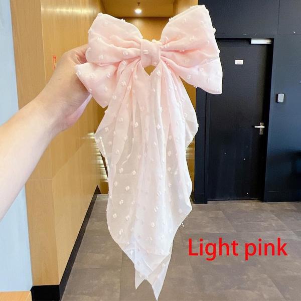 Chiffon fabric bow hair clip retro style hair clip spring clip hair accessories
