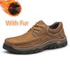 Fashion Genuine Leather Men Casual Shoes Outdoor Man Hiking Shoes Non-Slip Male Treking Footwear High Quality Outdoor Sneakers Trainers