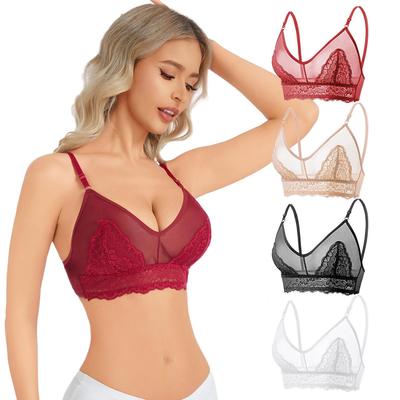Breathable Lace Sexy Lingerie: European and American Style French Bra for Women