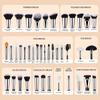 HMU High Quality Dense Fiber Hair Black Wood Handle Fan-shaped Vegan Single Powder Large Highlight Facial Fan Brush