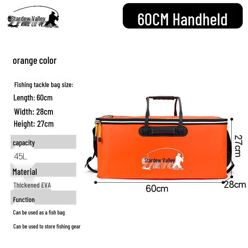 Collapsible EVA Fish Bucket with Strap - Multifunctional and Thickened Design with Built-in Keepnet