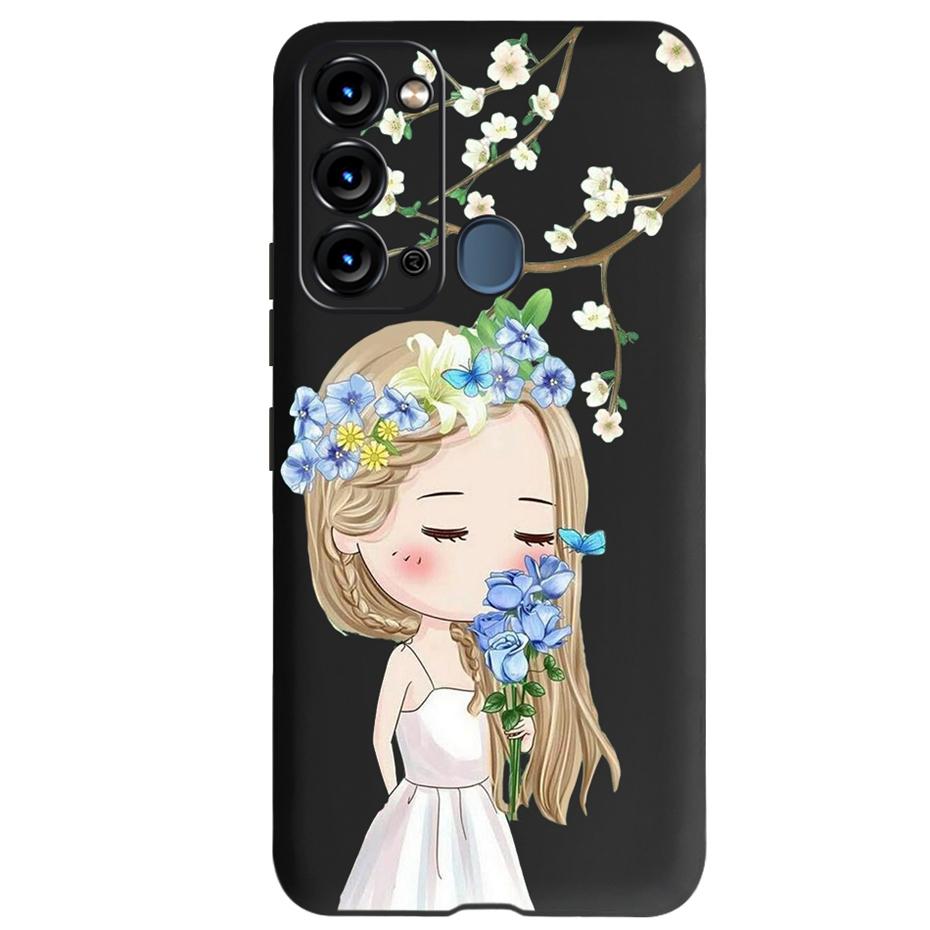 For ITEL Vision 3 Case Fashion Cat Sunflower Phone Cases For Itel S17 S 17 S661W Soft TPU Black Silicone Cover Vision3 Bumper