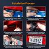 Waterproof LED License Plate Frame - Easy to Install License Plate Frame with Light, Universal License Plate Light with Anti-Scratch ABS Cover,
