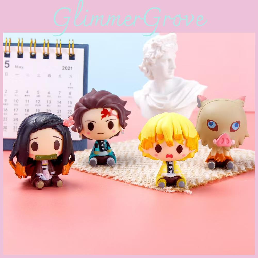 Charming Sitting Demon Slayer Pvc Desk Figures Of Tanjiro And Nezuko For Collectors