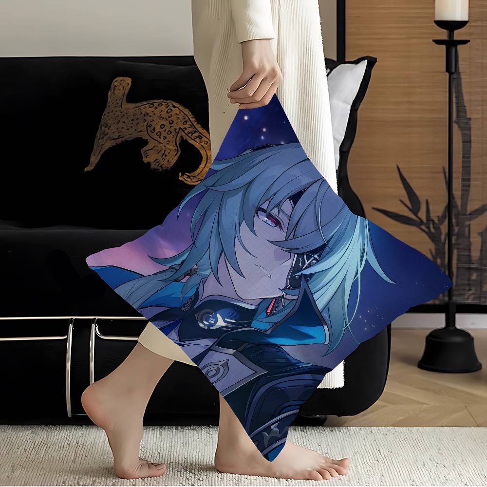 Honkai Star Rail Anaxa Cushion Cover Decorative Pillow Sofa Home Decor case pillow cases