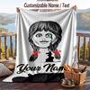 Custom Text Flannel Throw Blanket, Lightweight Cozy Bed Sofa BlanketThe Conjuring Annabelle