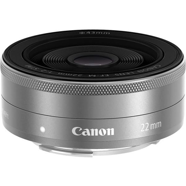 Canon Single Focus Wide Angle Lens F2 STM Silver Mirrorless Single Lens Compatible EF-M22mm EF-M222STMSL