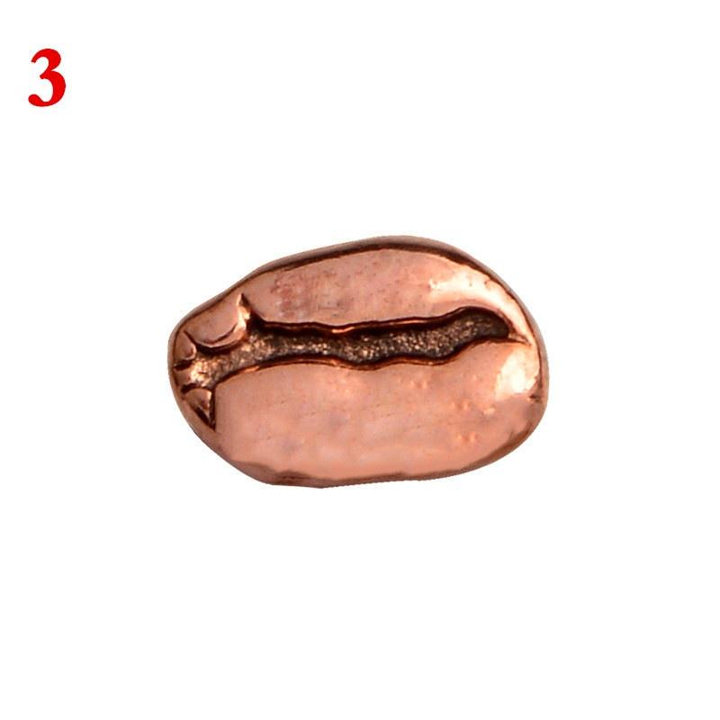 4Colors Punk Style Coffee Bean Brooch Pin Jacket Clothing Badge Backpack Accessories 1pc