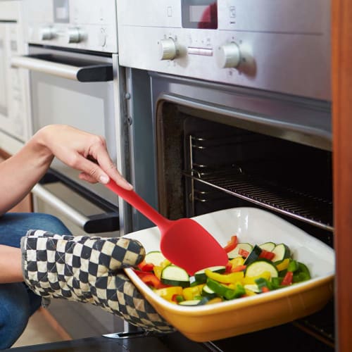 Shumeifang 6-Piece Silicone Kitchen Utensil Set, Multifunctional Cookware Set with Heat and Cold Resistant Spoon, Ladle, Turner, Tongs, and Spatula, D