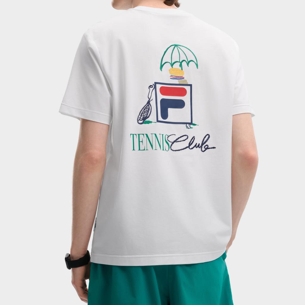 FILA Tennis Skin-Friendly Embroidered Casual Comfortable T-Shirt Men tops A11M633143FWT