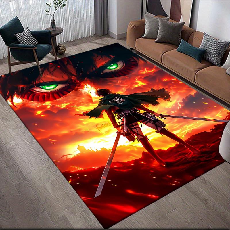 Attack on Titan Sky Anti-Slip Rug, Rectangular Carpet for Living Room, Bedroom, Sofa Zone & Game Space, Stylish Decor