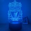 3d Led Acrylic Night Light Football Club Touch Table Desk Lamp 7 Colour Gifts