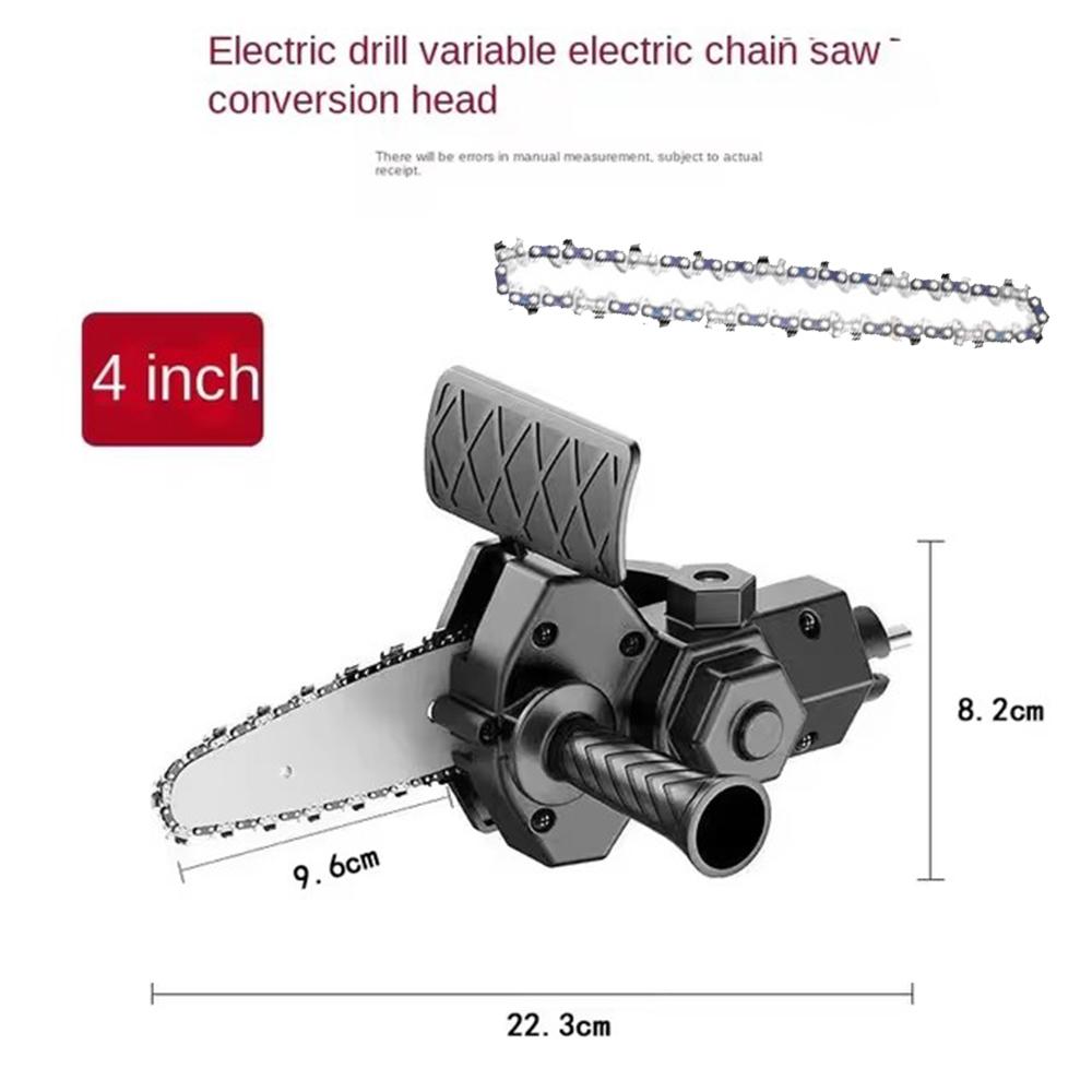 

Ручная дрель в электрическую цепную пилу в электрическую пилу, переходная головка дрели в пилу, 6-дюймовая мини-электрическая пила для обрезки веток