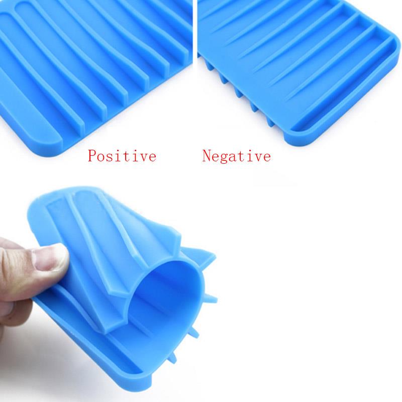 Cheap 1PC Square Silicone Soap Dish Nonslip Household Soap Holder Soap