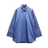 Spring New Women's Clothing Minimalist Trench Coat Fabric Loose Lapel Long Sleeves Poplin Shirt Tops 8946202