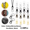 4-20PCS Metal Zip Puller Replacement Tab Zipper Sliders Head Zipper Head Detachable Backpacks Purses Repair Sewing Accessories