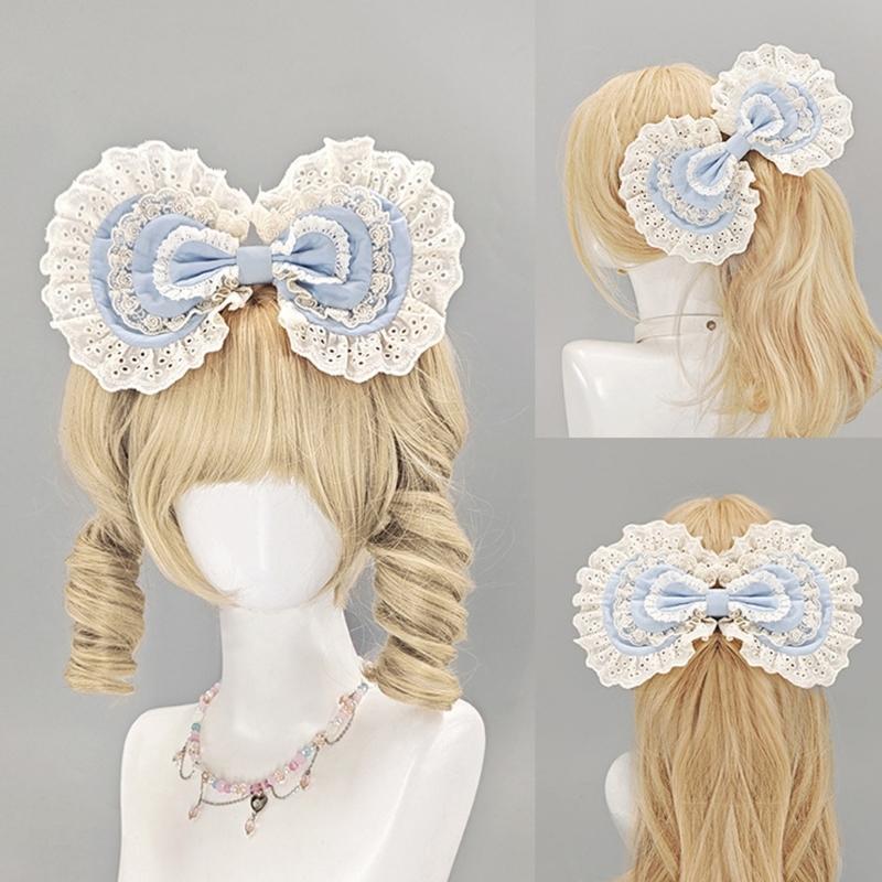 Lace Bows Headbands Party Hair Accesory For Women Elegant Design Suitable For Parties And Cosplay Event