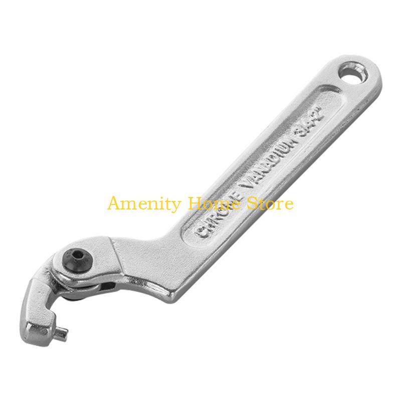 

F26C Adjustable Water Meter Wrench Hook Wrench C Spanner Remove Cover 19-51mm/32-76mm/51-121mm/115m-170mm For Retaining