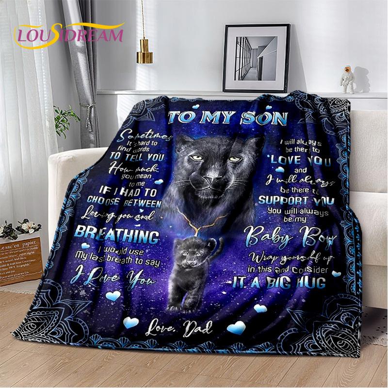 To My Daughter Son Grandedaughter Letter Christmas Present New Year Blanket,Soft Throw Blanket for Home Bedroom Bed Sofa Cover
