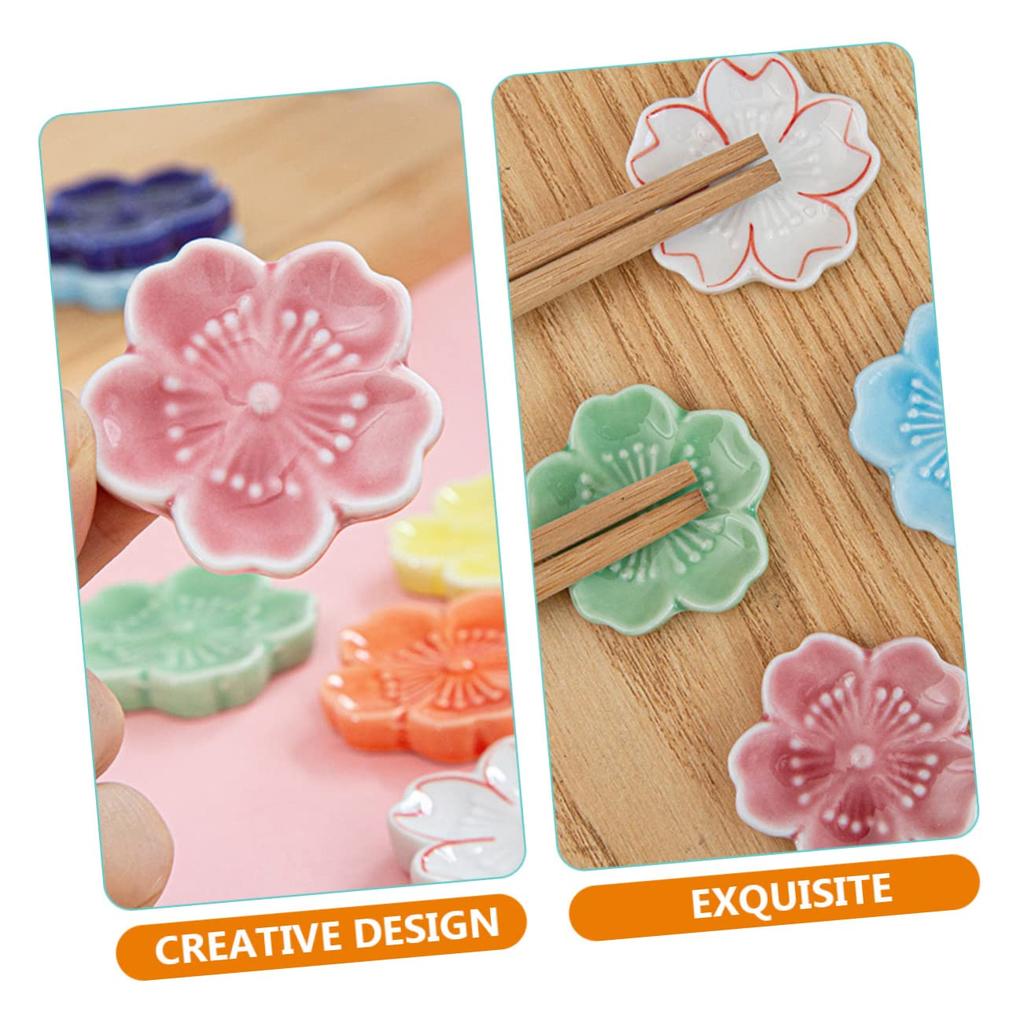 HOLIDYOYO Keramik Kirschblüte Essstäbchen Japanischer Stil Essstäbchen Gemusterte Essstäbchen Japanische Niedliche Essstäbchen Japanische Essstäbchen Liebliche Essstäbchen