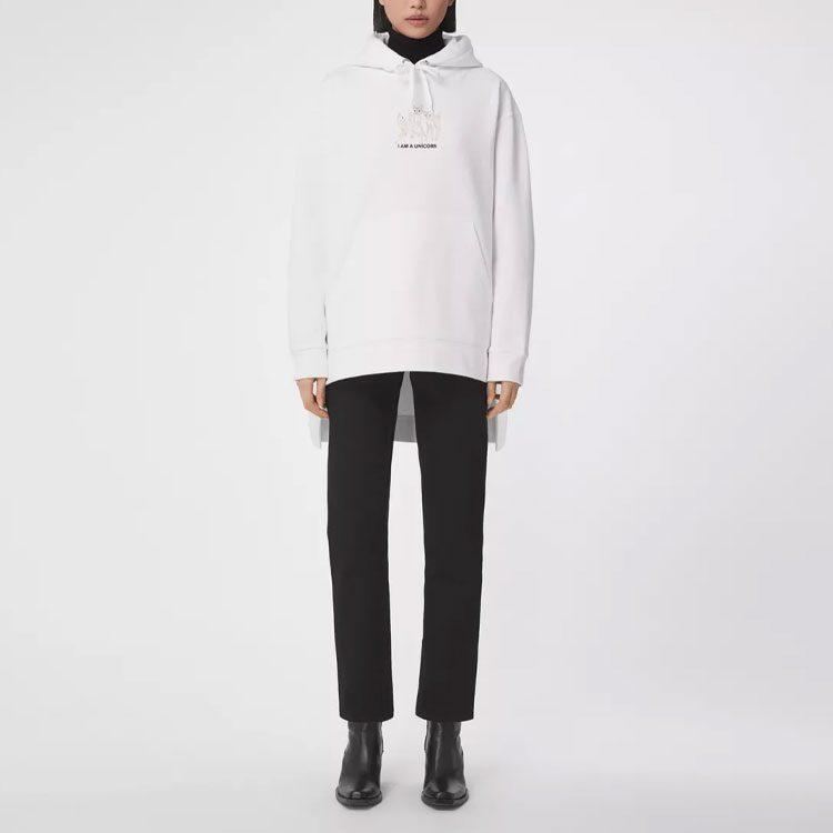 Burberry Step-hem Embroidered Hoodie 80432261