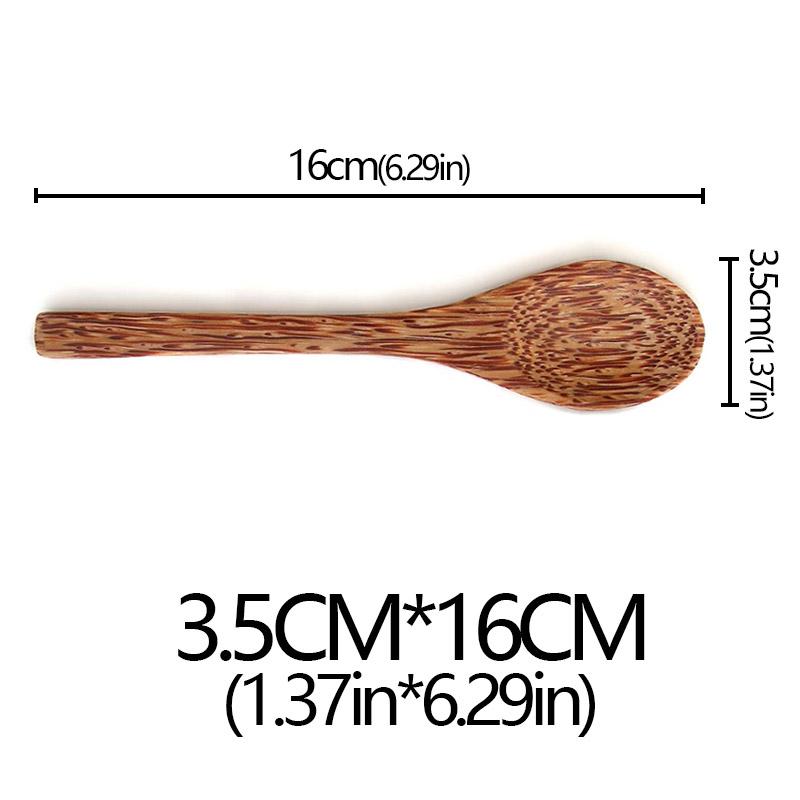Coconut Shell Bowl Natural Old Coconut Shell Wooden Rice Bowl Spoon Fruit Product Dining Salad Storage Bowl Kitchen Tableware