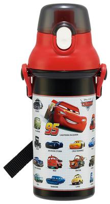 Skater Plastic Water Bottle 480ml One Push Antibacterial Child Friendly Lightweight Antibacterial Treatment Made In Japan Disney Cars 25 Boys