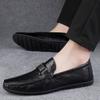 Loafers Men's Shoes Leather Overalls Doudou Shoes Casual Shoes Korean Version Lazy Driving Shoes One Pedal Driver Shoes