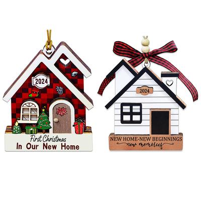 New Home Ornament 2024 Wooden Housewarming Gifts First Christmas In Our New Home Ornament Housewarming Presents for Women Couple
